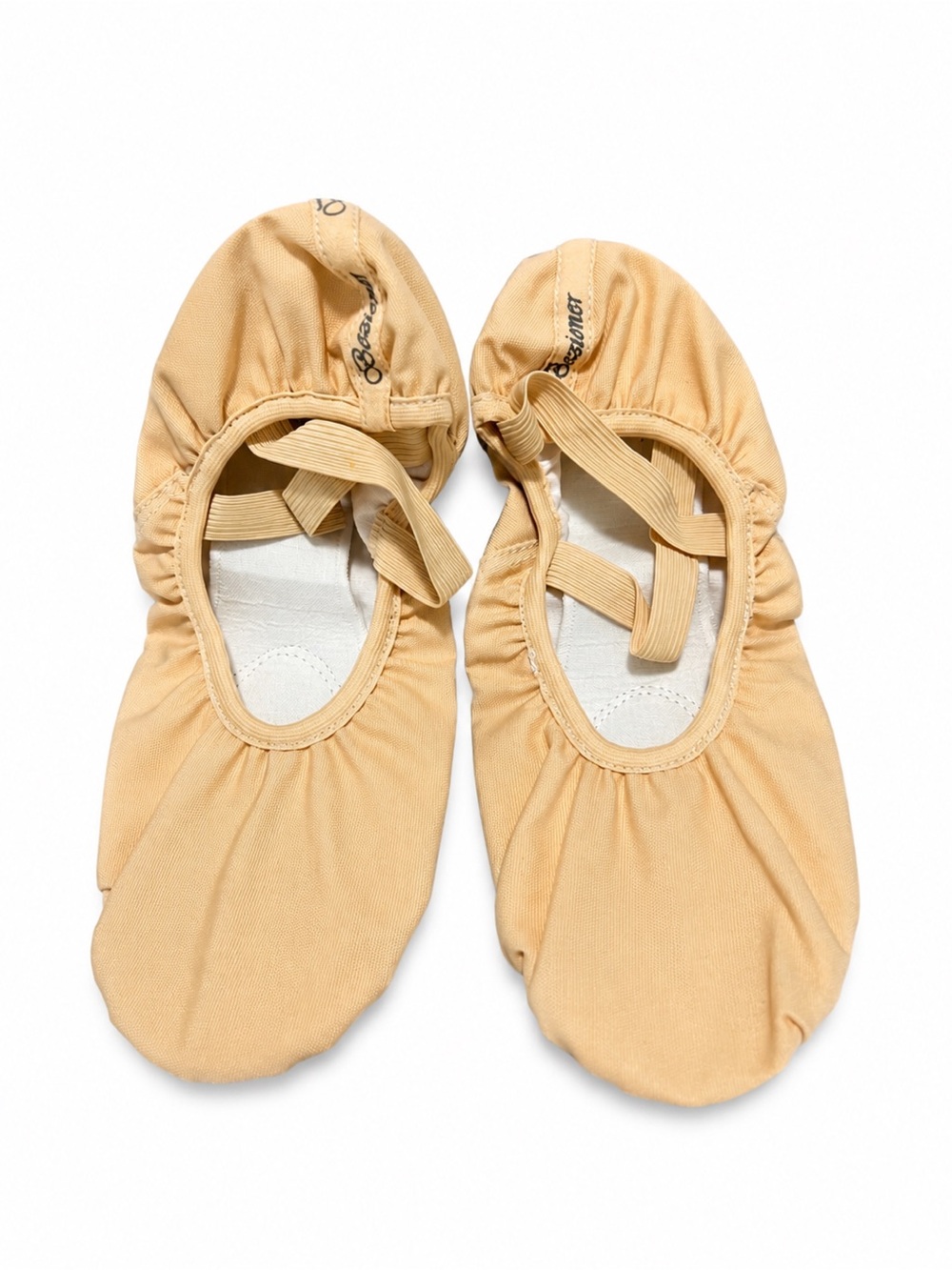 Bezioner Ballet Dance Shoes Nude Beige Split Sole Canvas Slippers Size 40